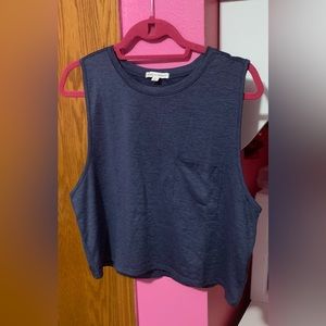 NWOT. Threads 4 thought. Size Large Crop Top with Front Pocket.